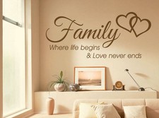 Family wall quote where life - family,