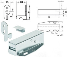 Attic/Loft Door Lock Touch Catch ~Surface Mounted~ Hatch Push Cupboard/Latch Box