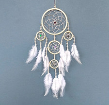 Dream catcher white cream traditional style Indian dreamcatcher car bedroom 9x30