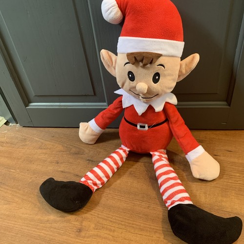 Large red elf plush - elf,
