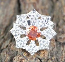 Orange Round Cut Diamond