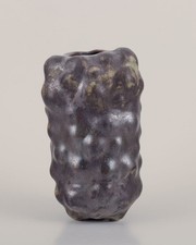 Christina Muff, contemporary Danish artist. Vase sculpted in stoneware clay.