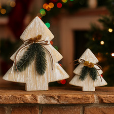 Christmas Tree Decor Rustic Wooden Holiday Decoration Christmas tree 5 Or 9 Inch