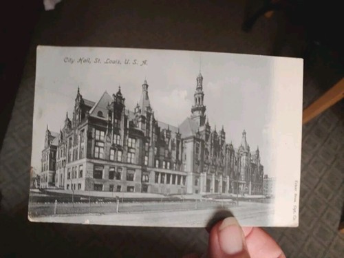 Vintage postcard city hall - vintage,