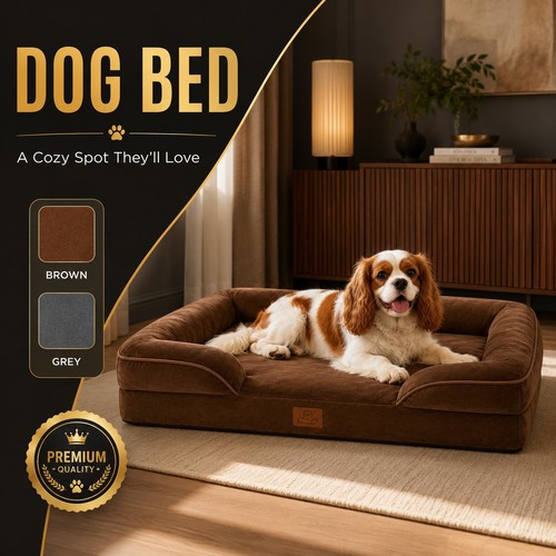 Washable large dog bed - large,