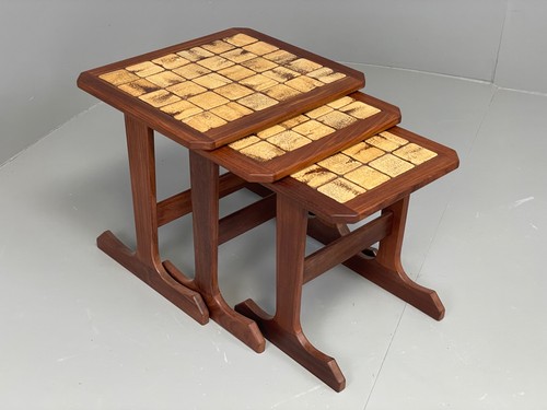 Vintage plan nesting tables - vintage,