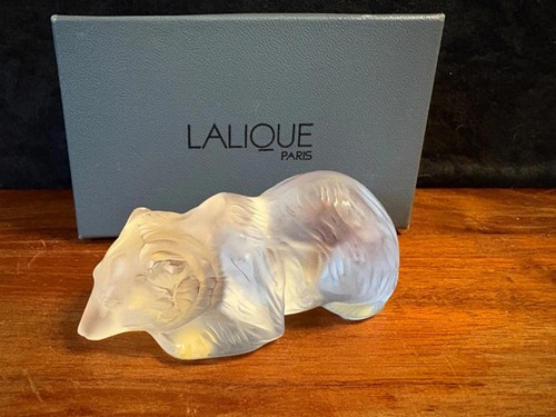 Lalique frosted crystal bear - frosted,