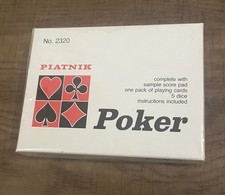 Vintage Piatnik Poker Set No 2320 Sealed – Playing Cards Dice & Score Pad