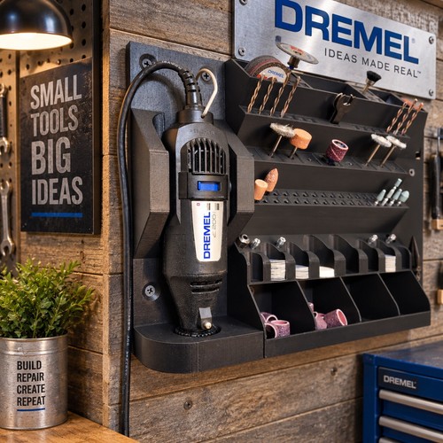 Printed dremel tool - printed, holder.