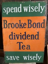 Original Brooke Bond Tea Enamel Sign In Amazing Condition 