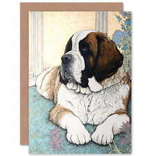 St Bernard Dog Modern Bright