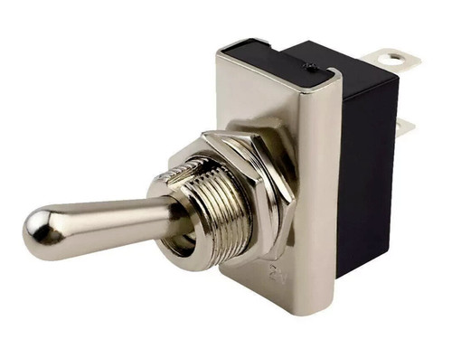 Off metal toggle chrome - on,