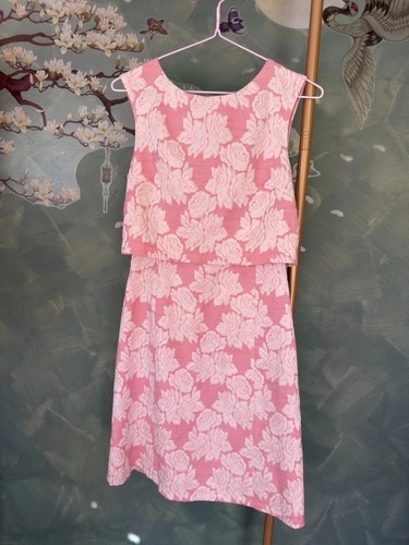 Shift dress pink floral - dress,