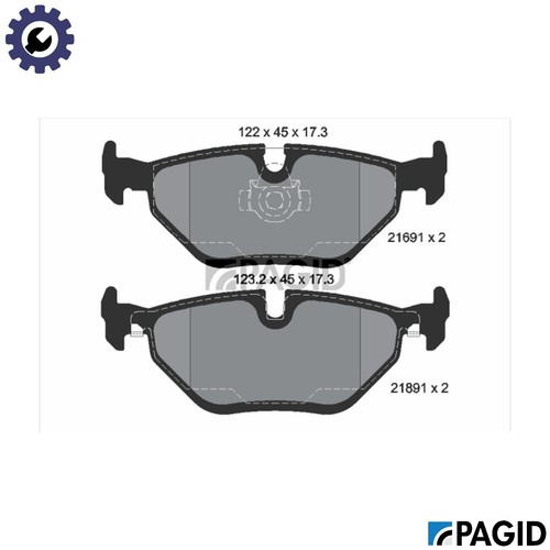 Brake pad set - pad,