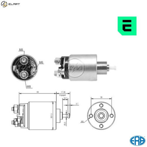 Solenoid switch starter zm1961 - solenoid,
