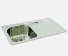 CARRON PHOENIX MAUI 90 1 BOWL STAINLESS STEEL KITCHEN SINK - Right  HAND DRAINER