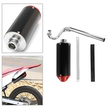 28mm Stainless Pit Dirt Bike Exhaust Pipe System Muffler For 110cc 125cc