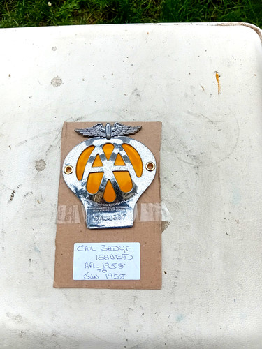 Vintage car badge a - ,