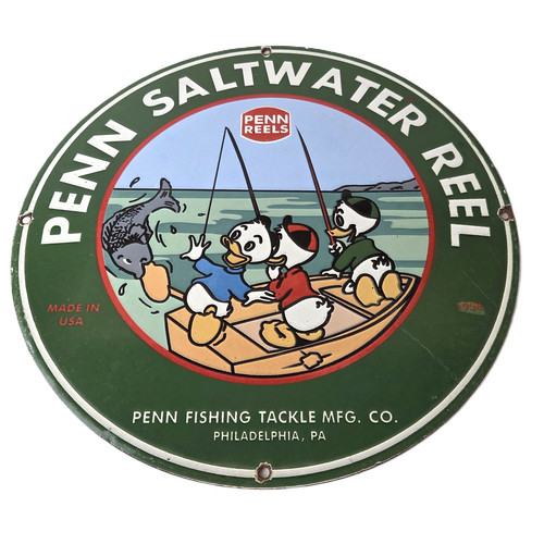 Vintage penn sign - sign, fishing