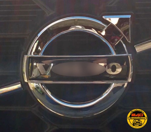 Black 115mm volvo grill badge - black,