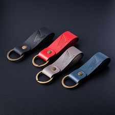 Honda Motorcycle Leather Keyring Crazy Horse Style Premium Quality Keychain