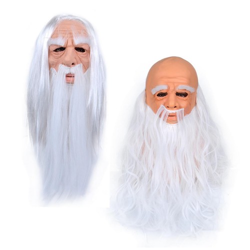 Realistic old man latex mask - latex,