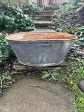 Vintage Tin Wash Bath Planter