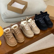 UGG Lowmel Brown Suede Sheepskin Trainers Woman Christmas Gifts