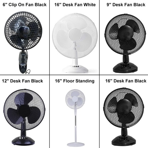 Pedestal stand desk - fan, 9"