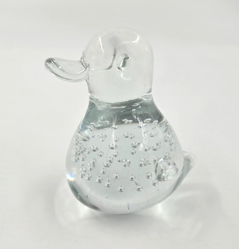 Vtg blown glass duck - glass,