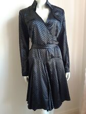 Diane von Fuerstenberg, 100% silk dress, polka dot print, petticoat style bottom
