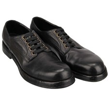 DOLCE & GABBANA Stable Horse Leather Derby Shoes PERUGINO Black 12960
