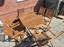 7 Wooden Garden Set 6 Seater