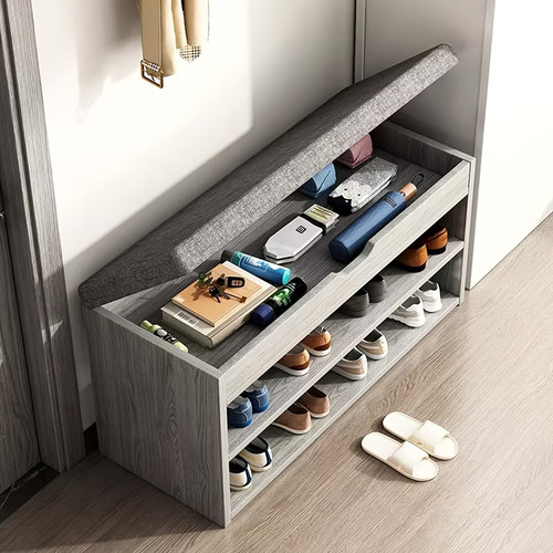 Shoe storage bench with - shoe,