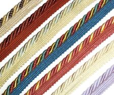 SILK/COTTON FLANGED BINDING/PIPING 9MM CORD X2 MTRS, CHOOSE COLOUR, ART 11.319/9