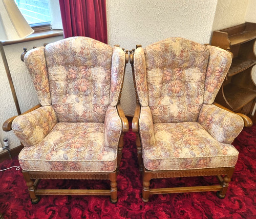 Ercol cloister wing back - 2x,