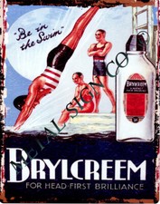 BRYLCREEM METAL SIGN 6X8in