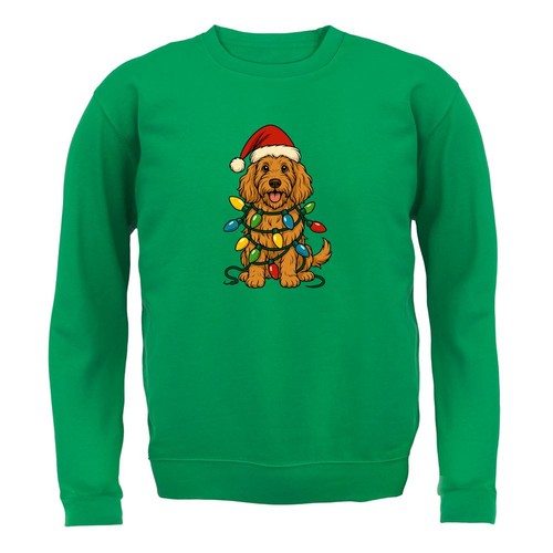 Labradoodle christmas lights - christmas,