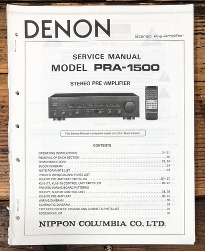 Denon pra 1500 preamp - preamp, /