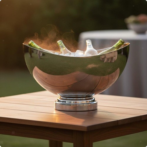Stainless steel ice bucket - steel,