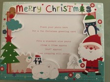 1 x Christmas Photo Frame Cards & Envelope Personalised any Family Picture baby
