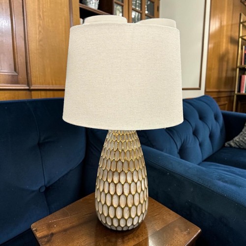 Stylish gold ceramic table - ceramic,