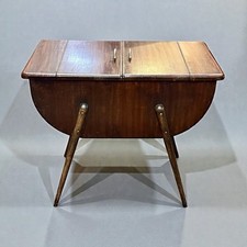 Vintage Wooden Sewing Box with
