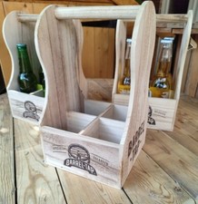 Great***Wooden 4 Beer Bottle