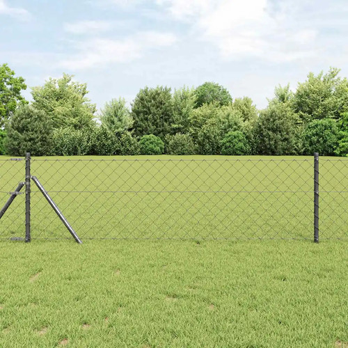 Chain link fence with posts - chain,