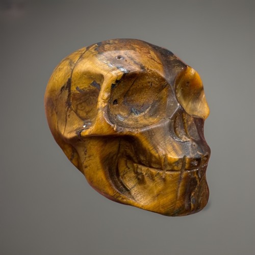 Crystal skull tigers eye - crystal,