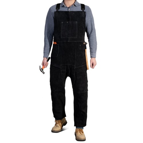 Leather welding apron split - leather,