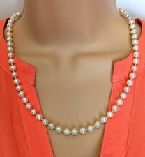 9ct Gold Pearl Necklace with 9ct Gold Beads and Natural White Freshwater Pearls