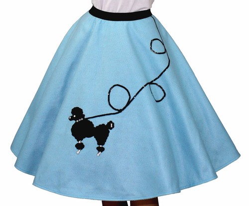 Light blue felt poodle - blue, _