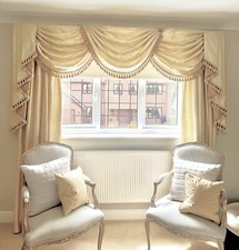 Silk Curtains - Pale gold with